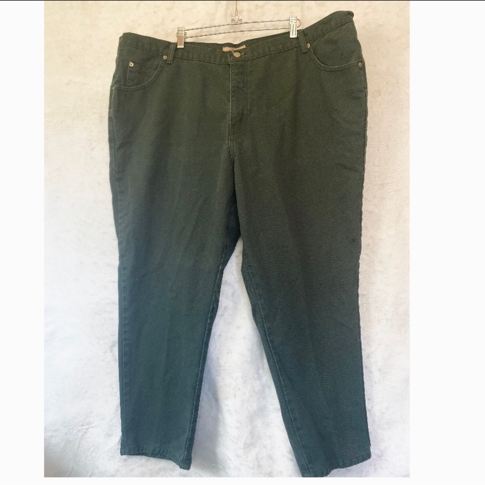 Faded Glory Classic Vintage Forest Green Straight Leg Denim Jeans